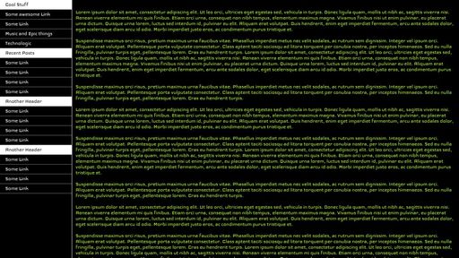 Fixed width and position sidebar - Script Codes
