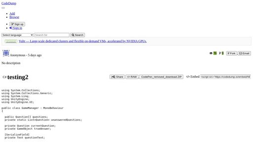 Codedump.io - Script Codes