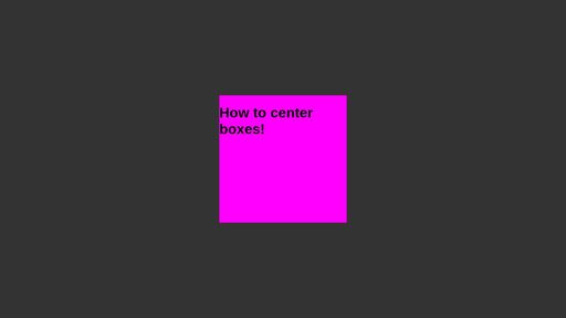 Centered Box - Script Codes