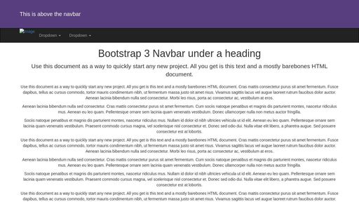 Bootstrap 3 Navbar under a header - Script Codes