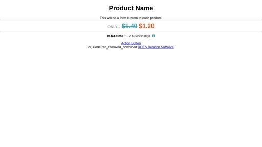 Product Information Section - Script Codes