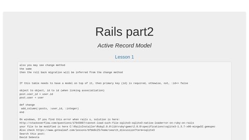 Rails consolidation part2 - Model - Script Codes