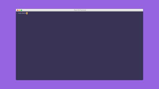 Pure CSS Terminal - Script Codes