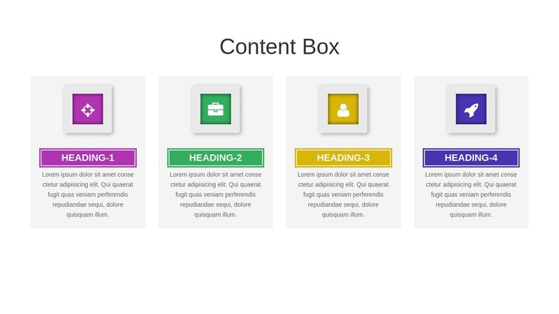 Contentboxes in pure html and css