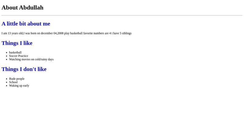 CSS Basic Exercise
