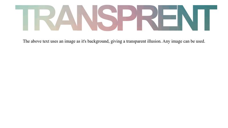 Transparent Text (CSS)