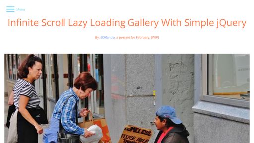 Infinite Scroll Lazy Loading Gallery With Simple jQuery - Script Codes