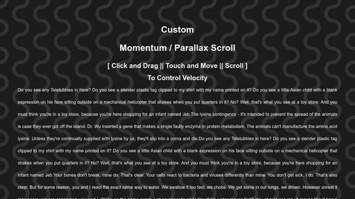 Custom Scroll with Momentum and Parallax - Script Codes