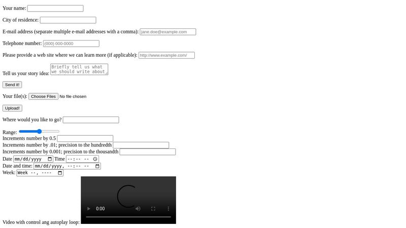Pure HTML 5 Basic
