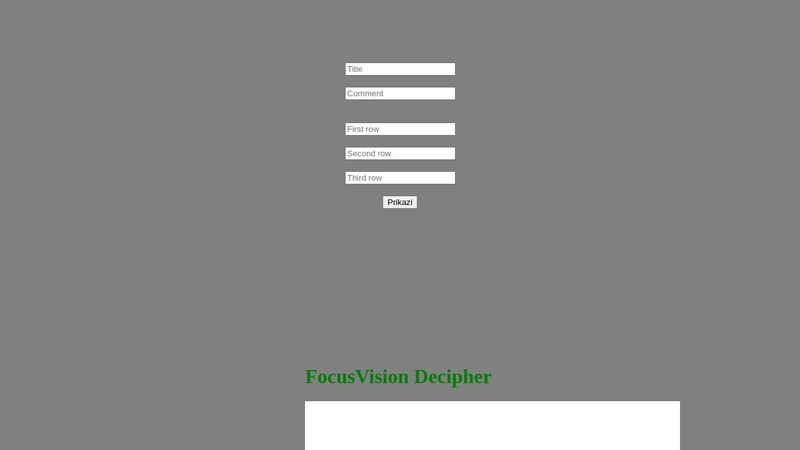 Decipher Question Example
