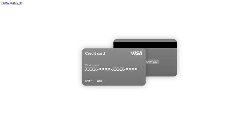Credit card (CSS/HTML)