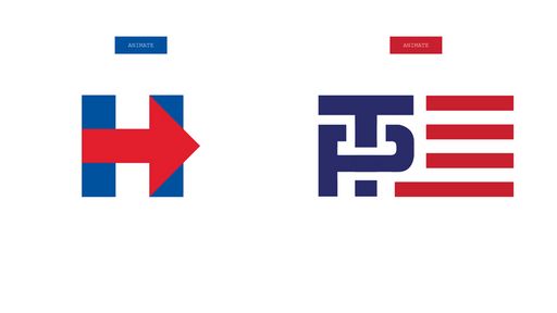 Animated Hillary Clinton Donald Trump Logos SVG - Script Codes