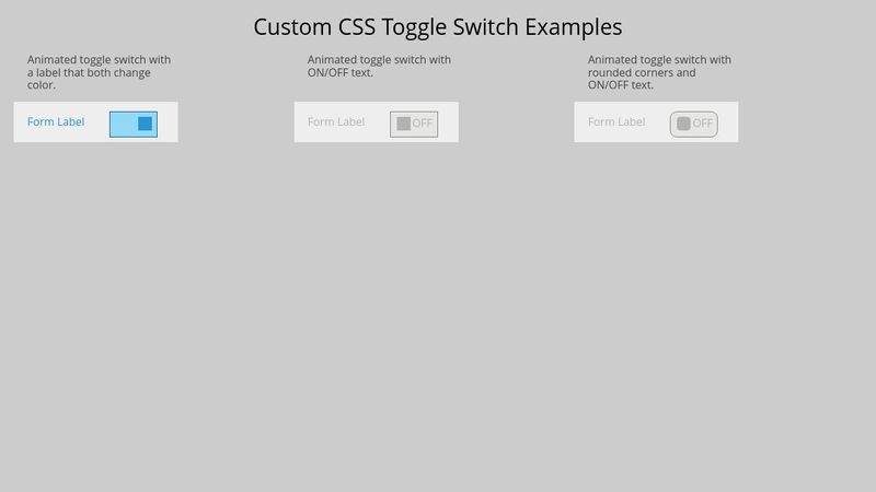 Css toggle switch with two labels