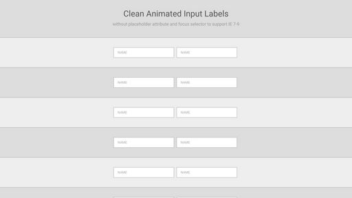 Clean Animated Input Labels - Script Codes