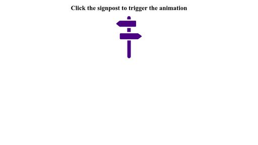 Signpost rotation animation - Script Codes