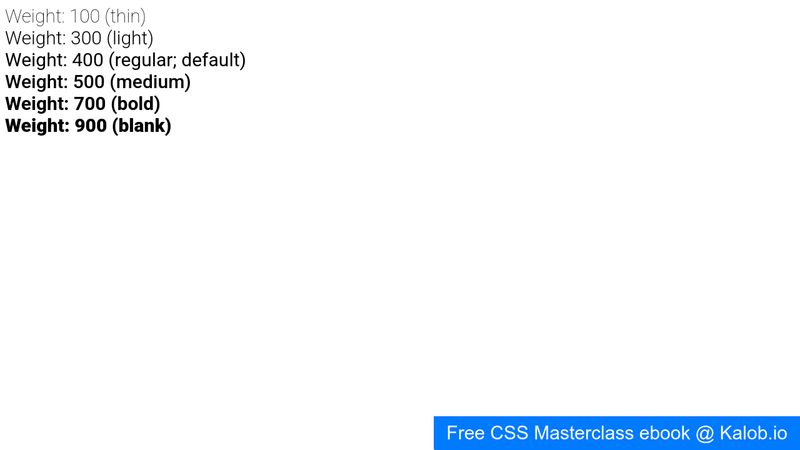 Css Font Weight Examples