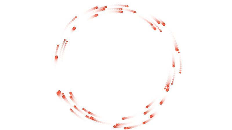 canvas particle trace