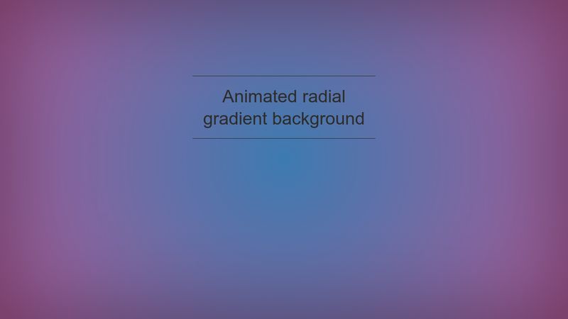 Animated radial gradient background