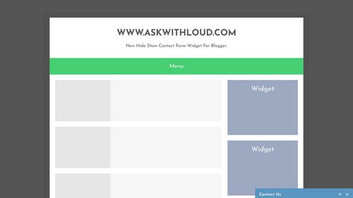 New Hide Show Contact Form Widget For Blogger By Askwithloud - Script Codes