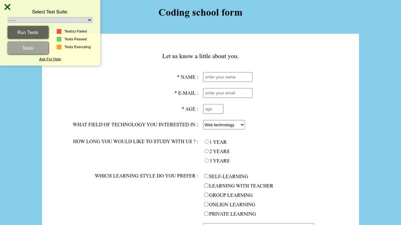 Freecodecamp Project - Build A Survey Form