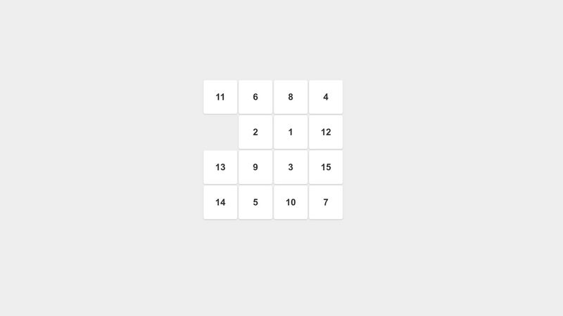 Simple Puzzle Game Using React.js