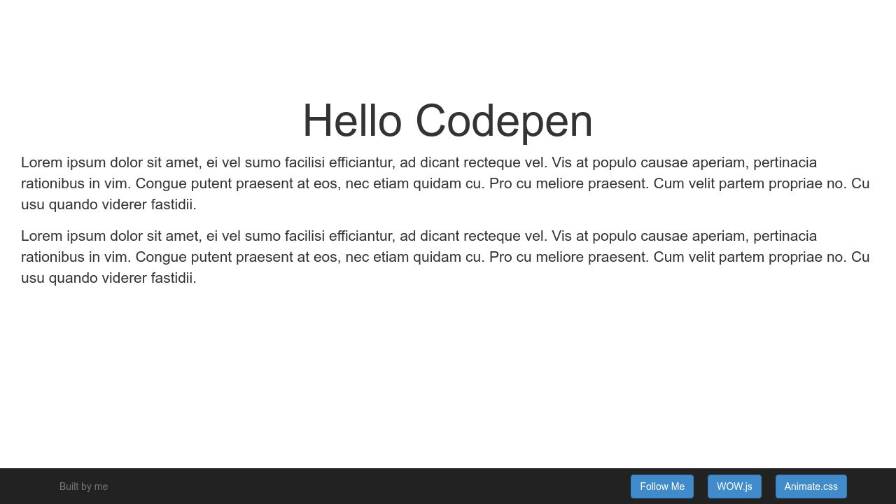 Pens tagged '  animation bootstrap animated' on CodePen