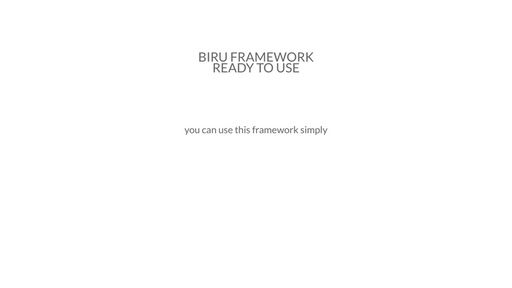 Biru framework ready - Script Codes