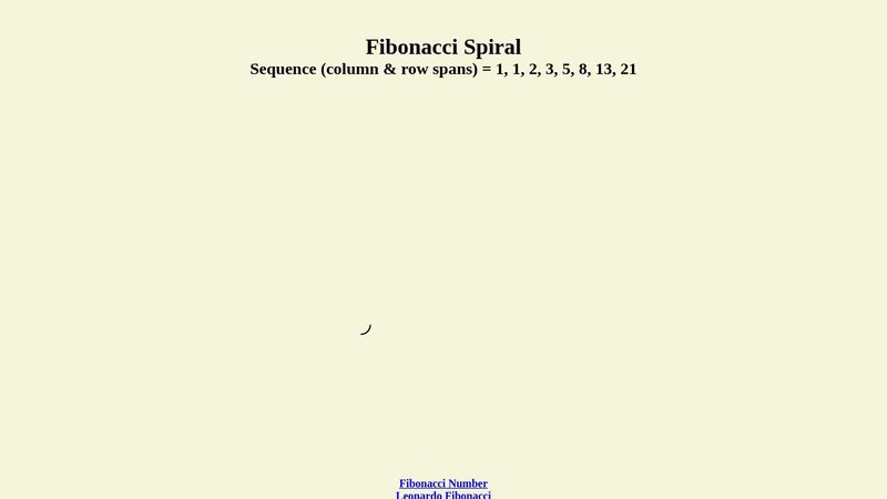 Grid: Fibonacci Spiral