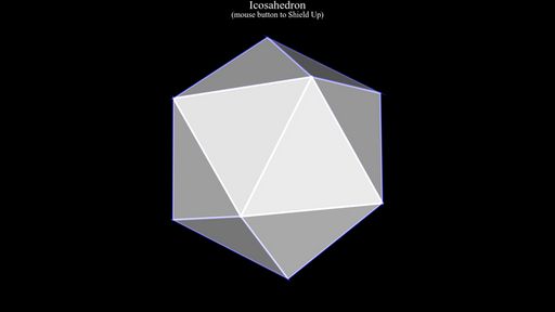 Icosahedron - rendered in 2D