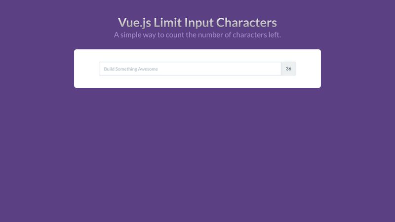 Vue js Limit Input Characters