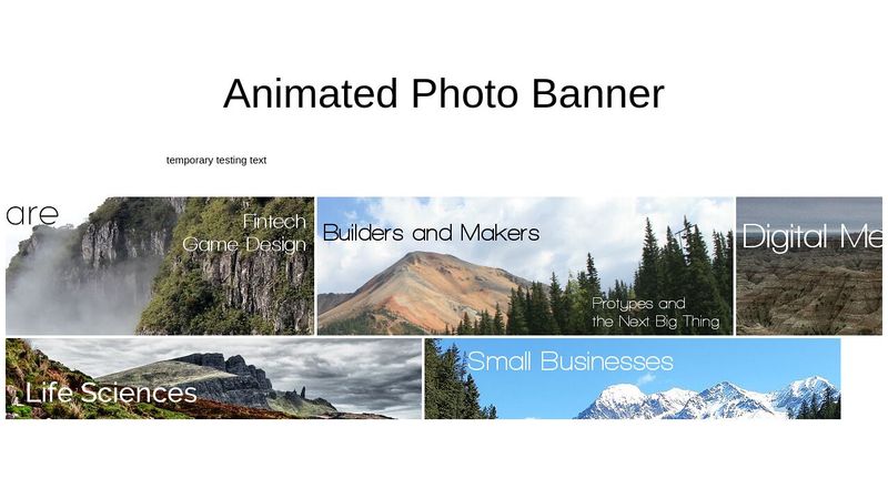 animated sliding css html scrolling banner
