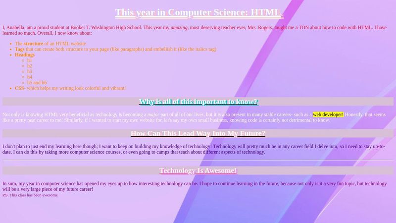 HTML Assignment
