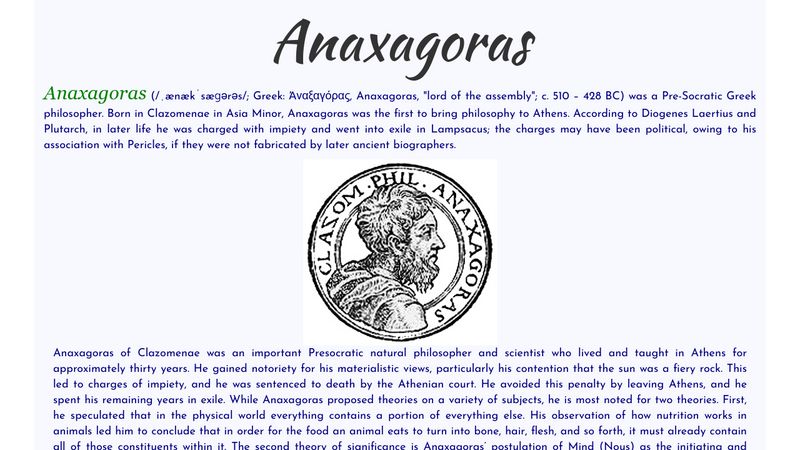 anaxagoras of clazomenae