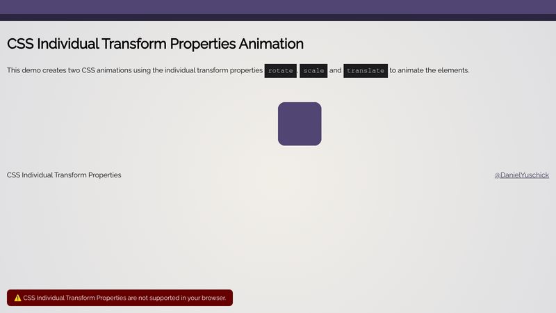 CSS Individual Transform Properties Animation