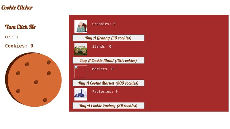 Simple Javascript Cookie Clicker - David Fraser