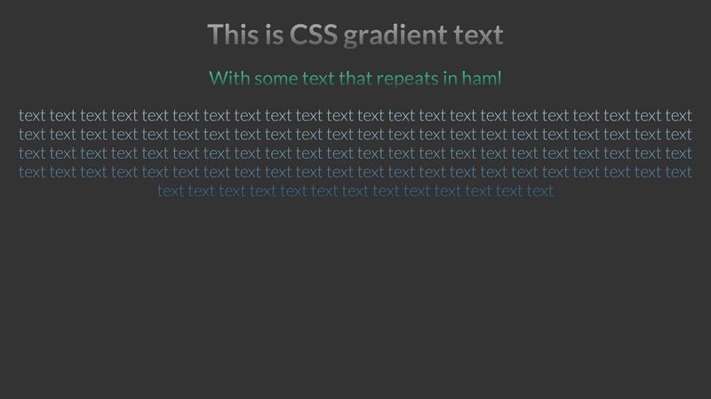 CSS Gradient Text