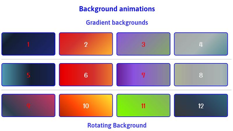 CSS Gradient Animations