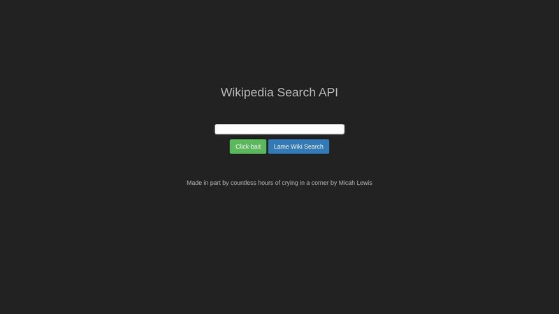 Wikipedia Search API