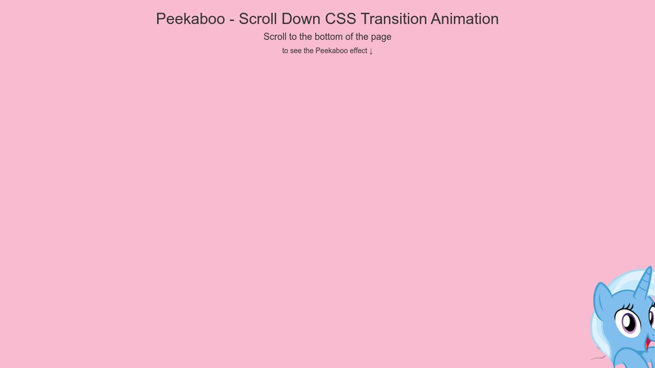 Pens tagged 'scroll down css transition animation' on CodePen