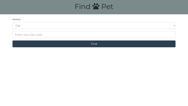 Pet Finder App | USA