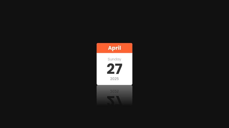 Vanilla JS Calendar Card