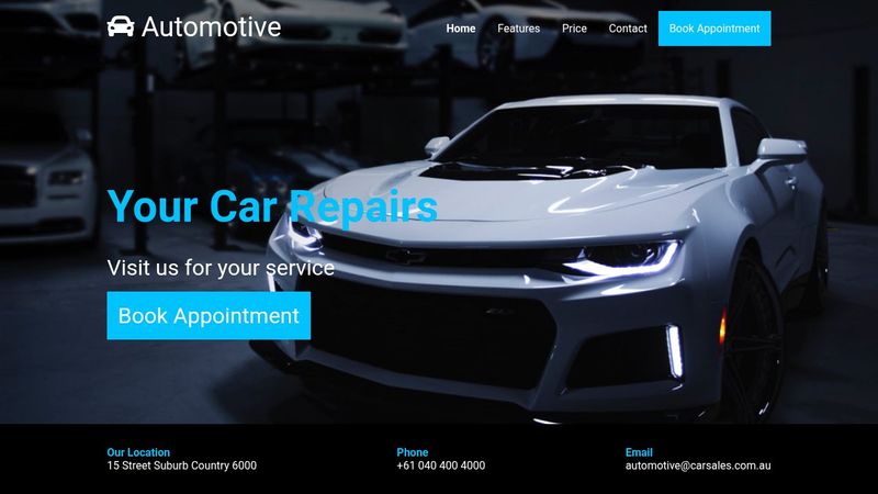 Responsive Automotive Car Website (HTML & CSS Only)