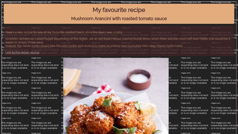 My Favourite Recipe (HTML-CSS Practice)