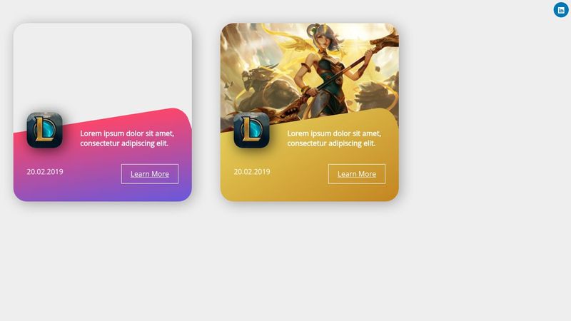 Modern css cards design