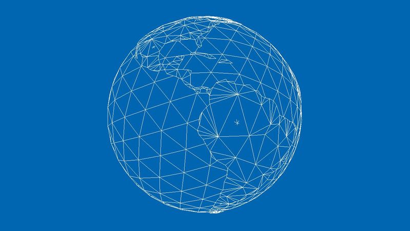 THREE.js Globe imported from OBJ