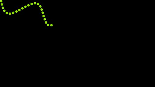 Progressively reveal dots on a Bezier curve