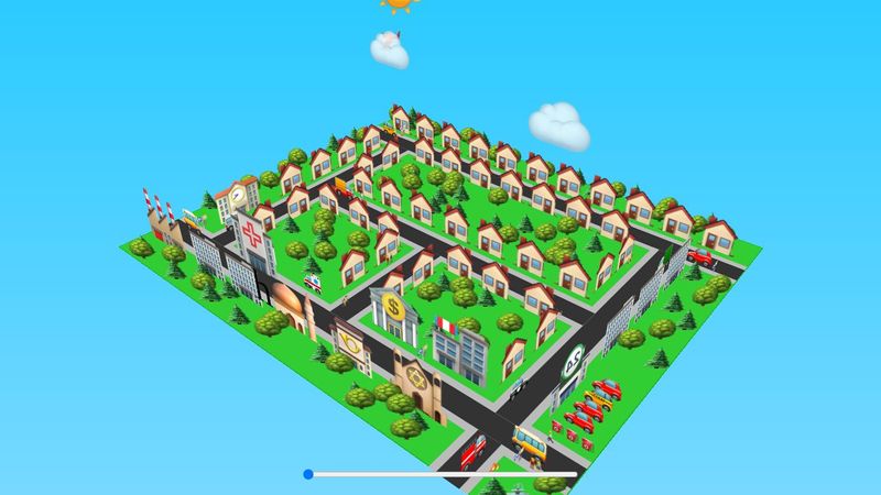 3D Emoji Town (Pure CSS)