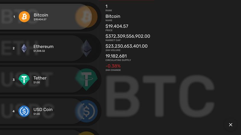 js crypto price ticker