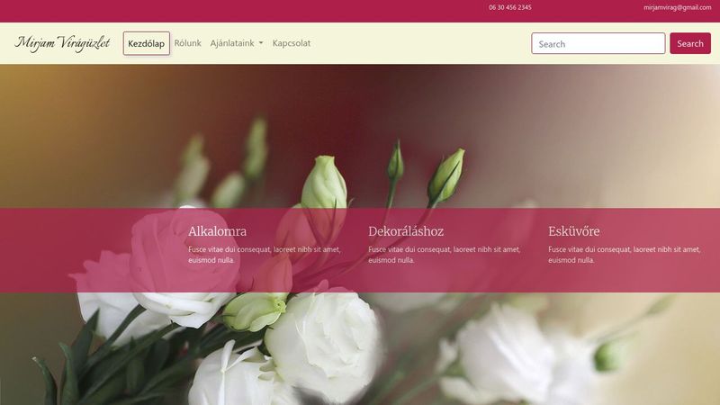 Flowers HTML, CSS