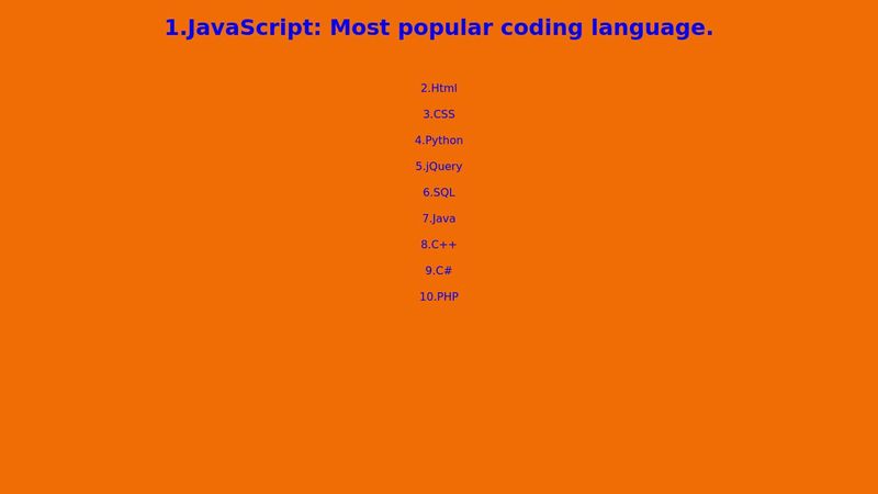 List of Coding Languages